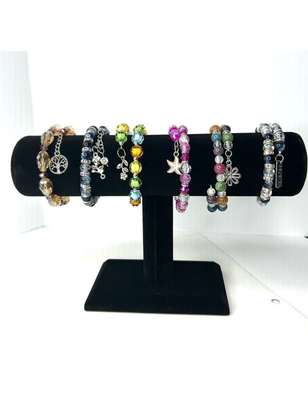 Handmade Beaded Wrap Bracelet with Charm